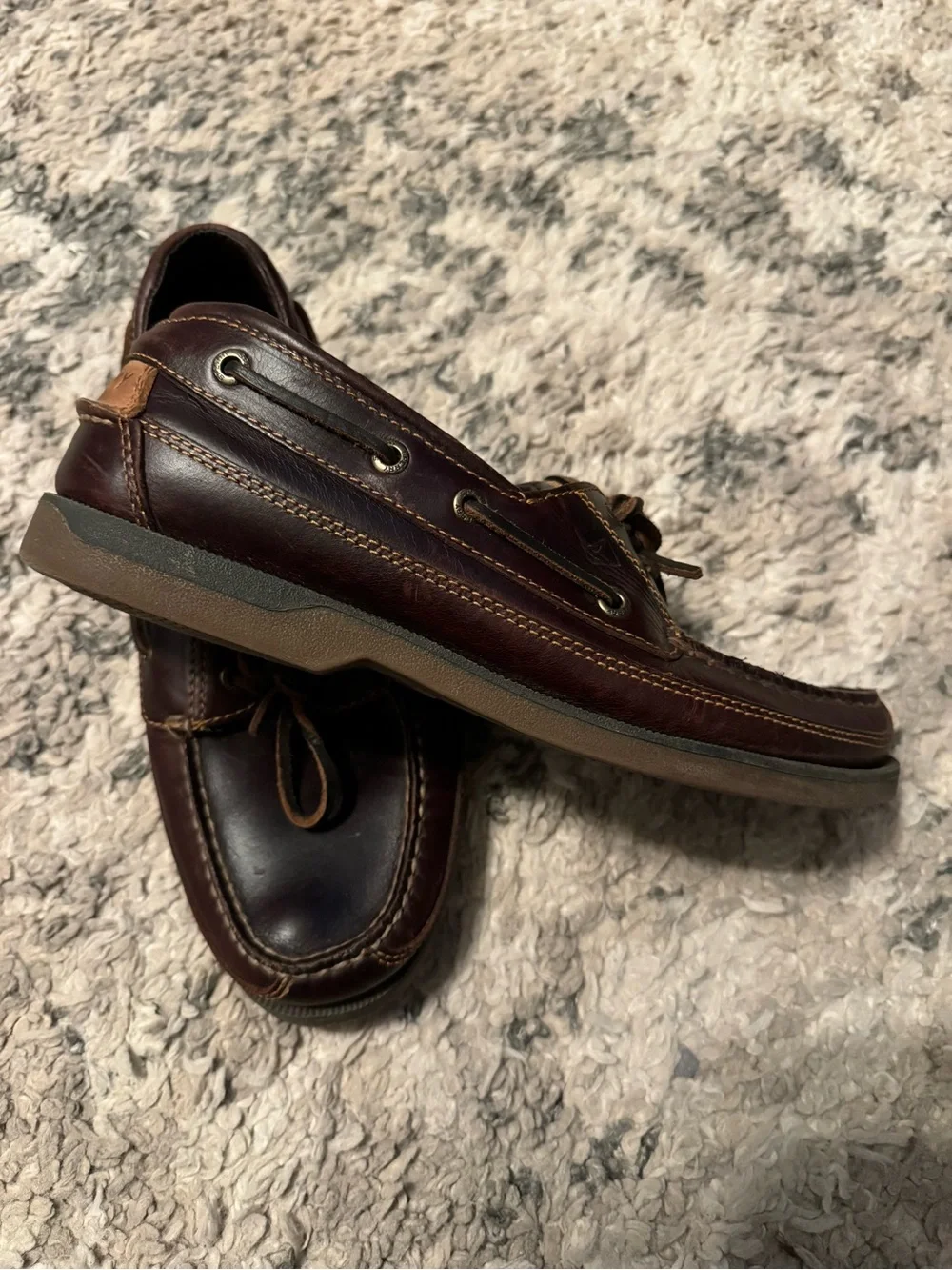 Sperry mako Men’s 9.5 Brown Leather Boat Shoes